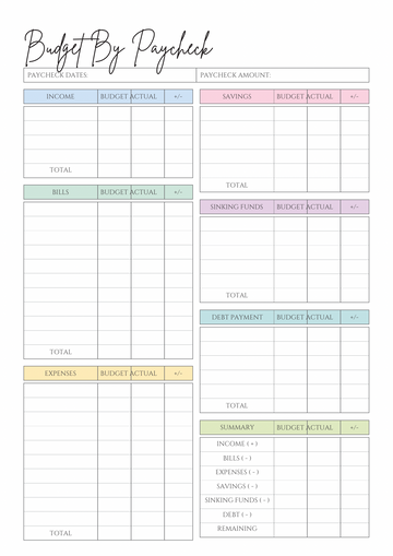 Free Budget Template